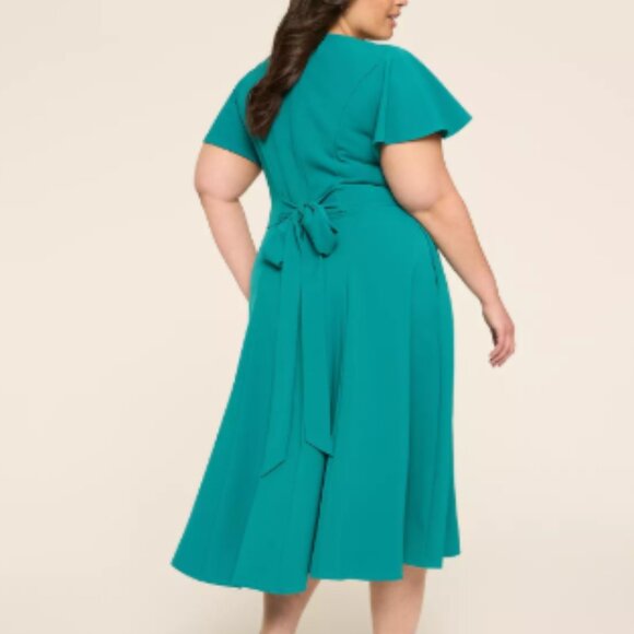 BLACK Lane Bryant Black Lena High Low Scuba Dress - 26 EUC BLACK - Picture 12 of 14